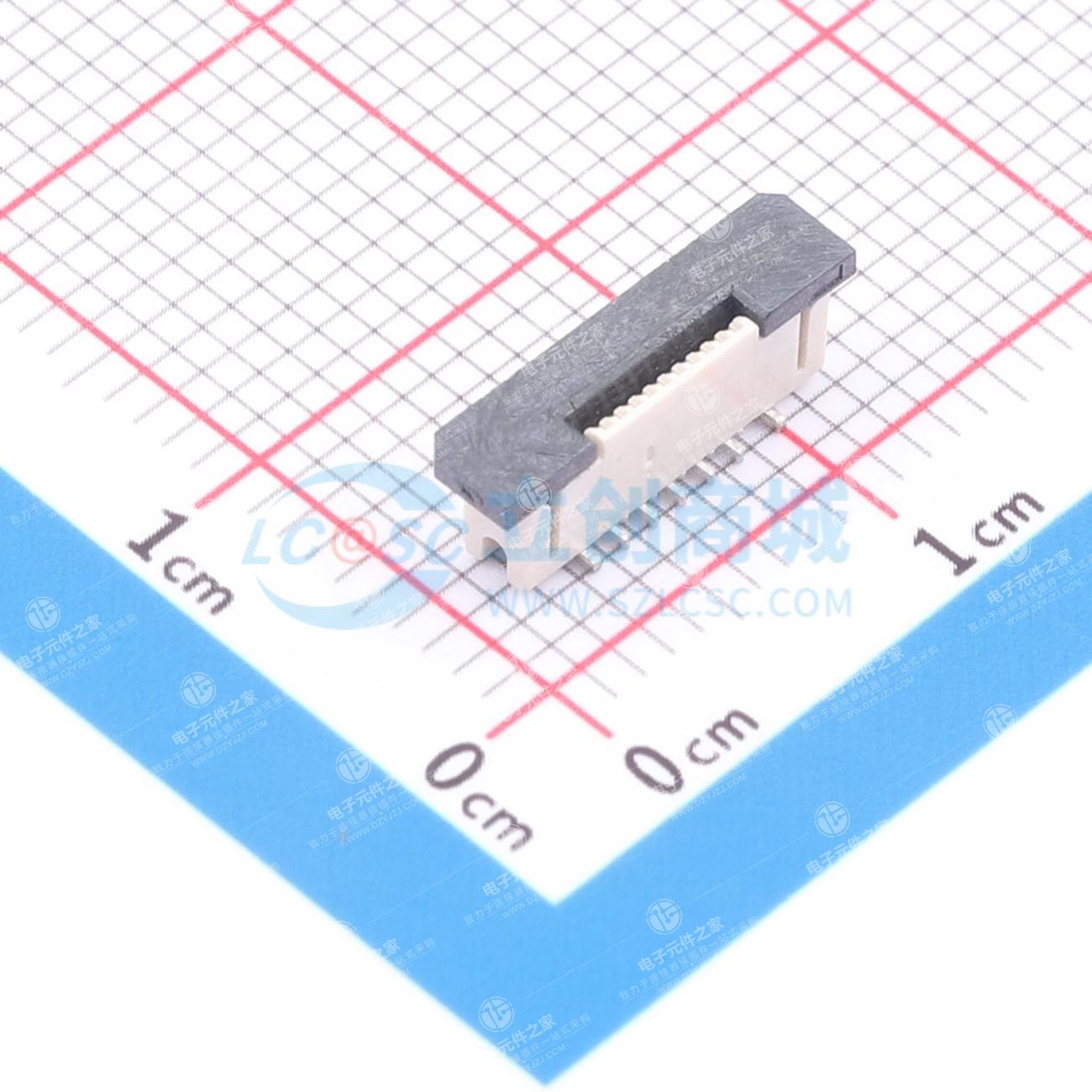 间距:0.5mm P数:10P 抽屉式 单侧触点/垂直
