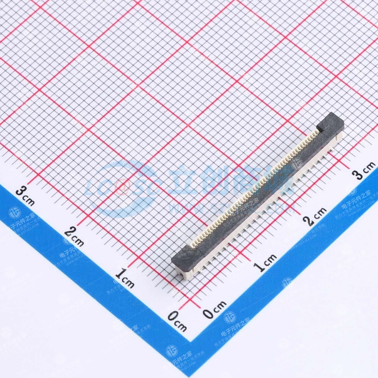间距:0.5mm P数:50P 抽屉式 单侧触点/垂直