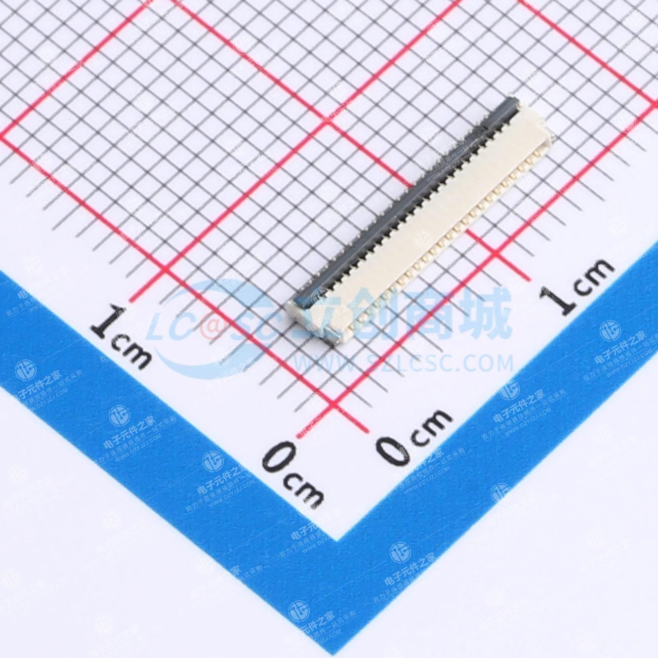 间距:0.5mm P数:24P 翻盖式 双侧触点/上下接