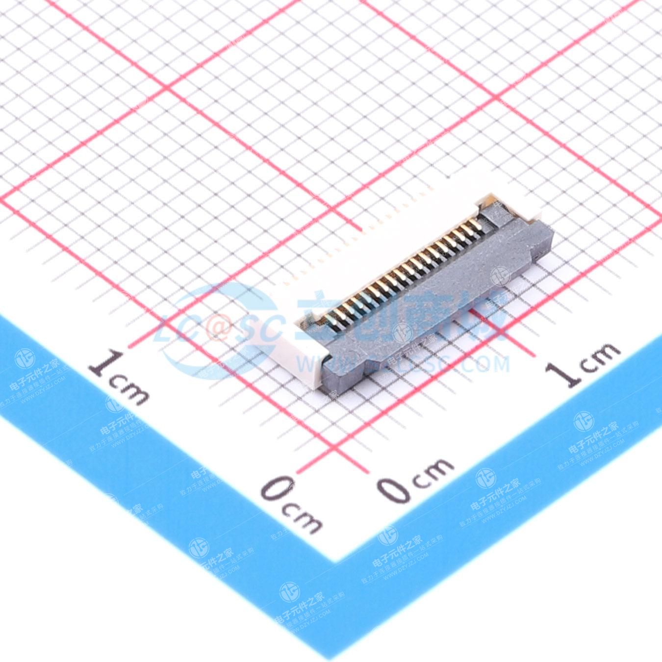 间距:0.5mm P数:18P 翻盖式 下接