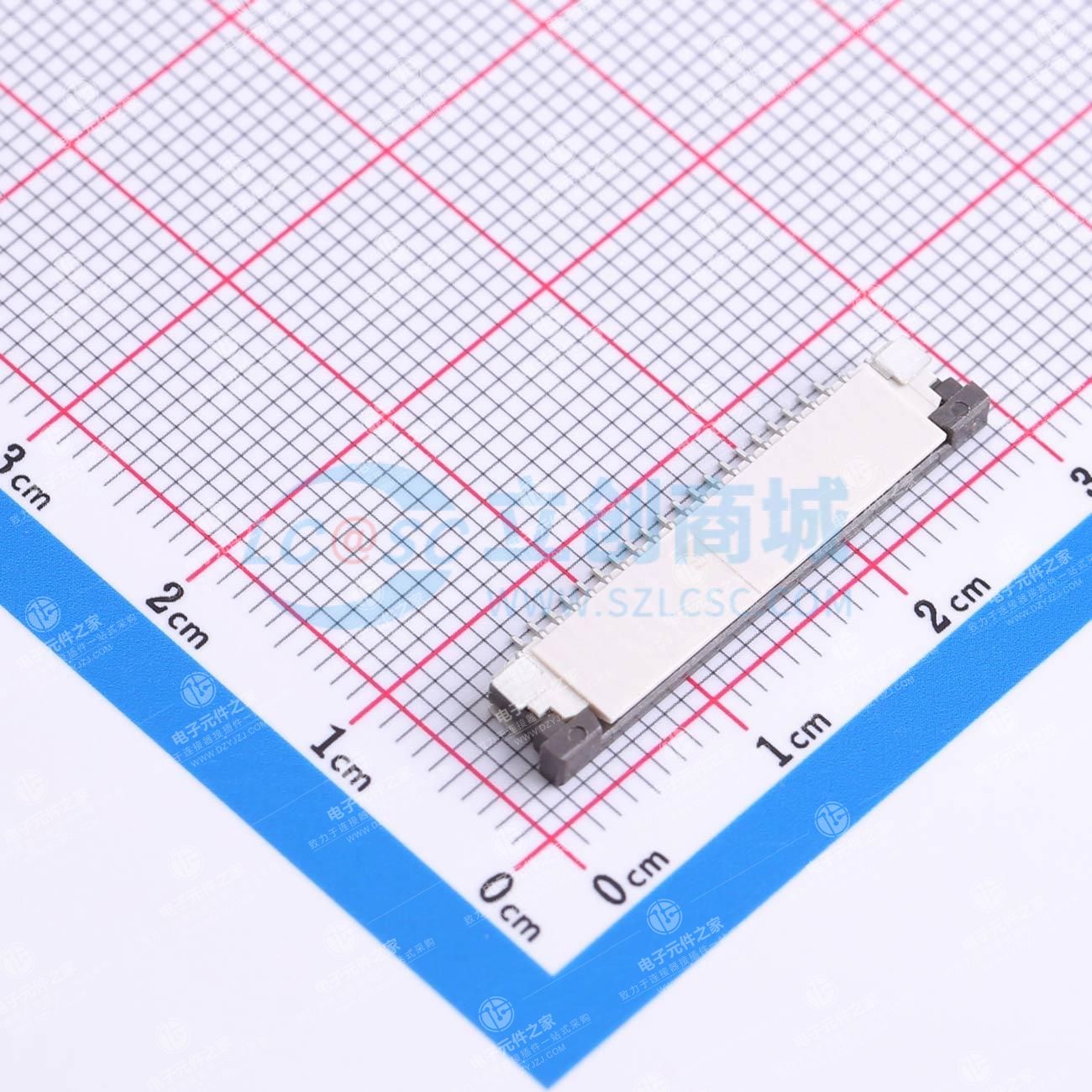 间距:1mm P数:20P 抽屉式 上接