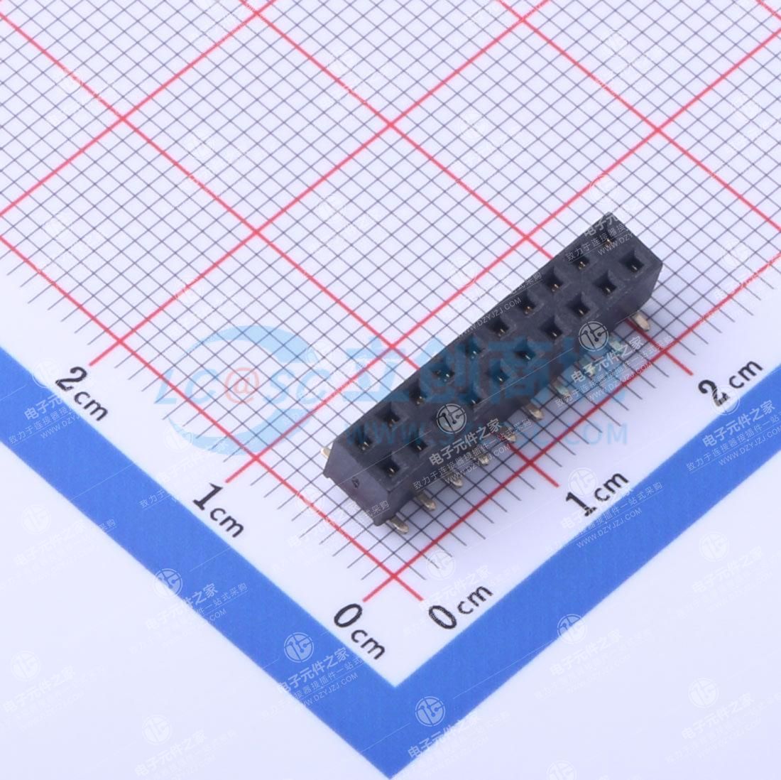 间距:2mm 2x10P 立贴