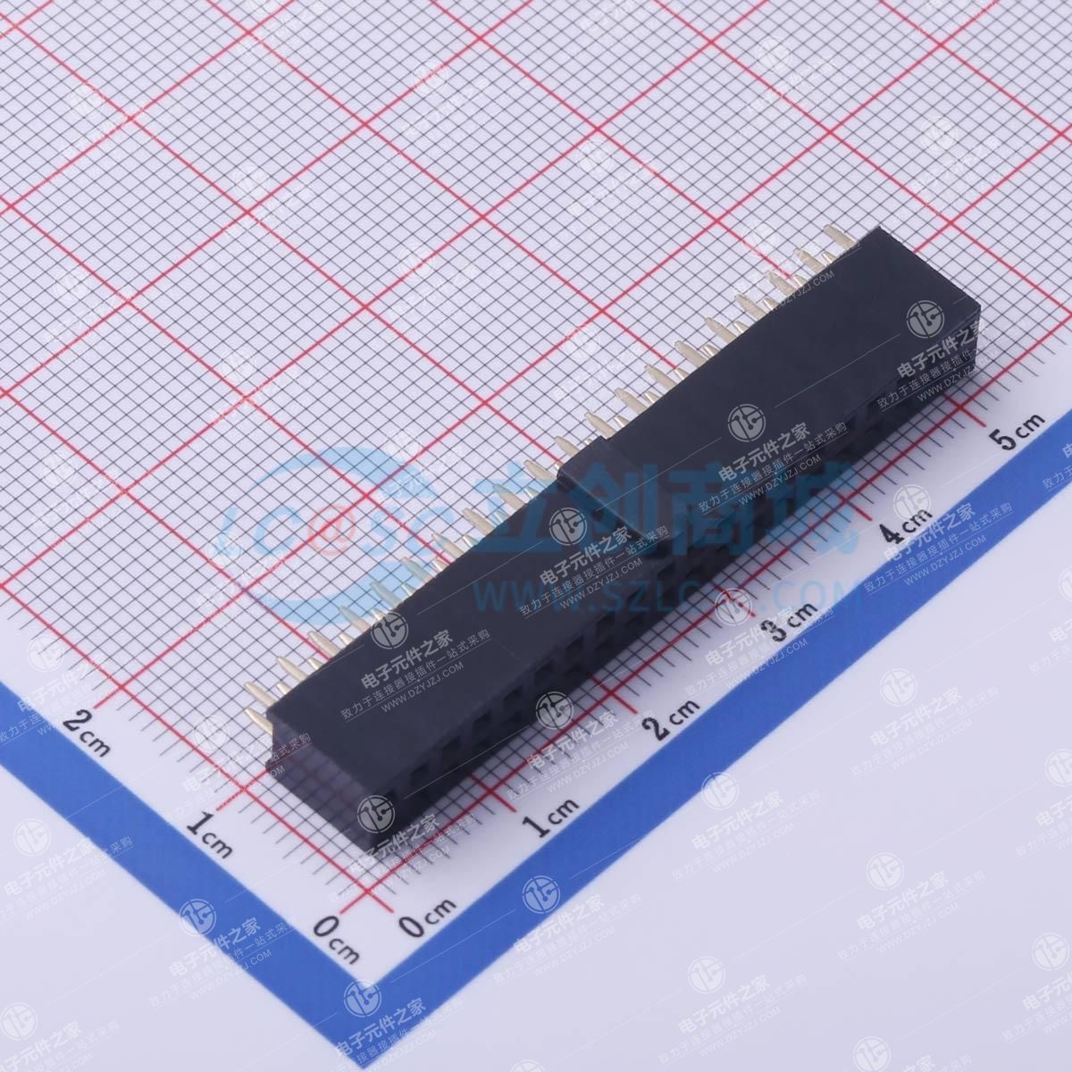 间距:2.54mm 2x20P 直插