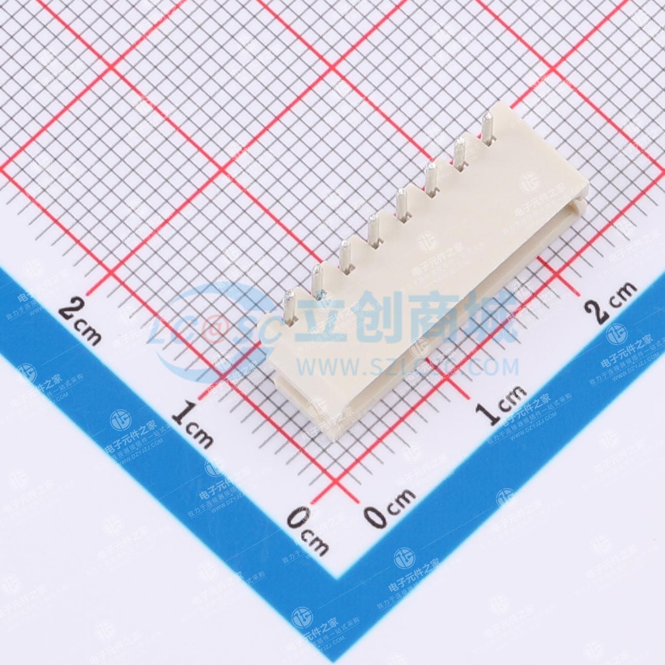 1x8P 间距:2.5mm 弯插