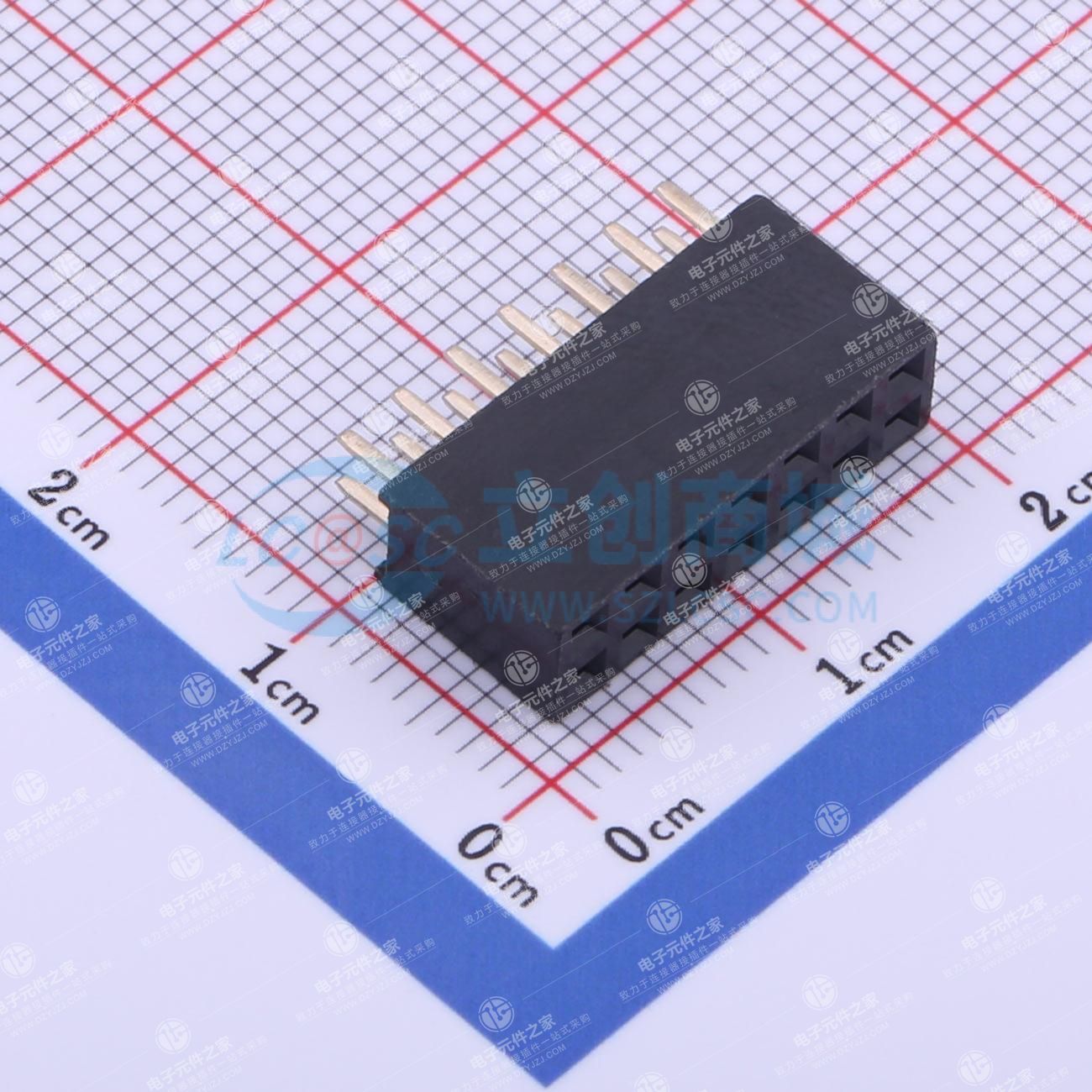 间距:2.54mm 2x7P 直插