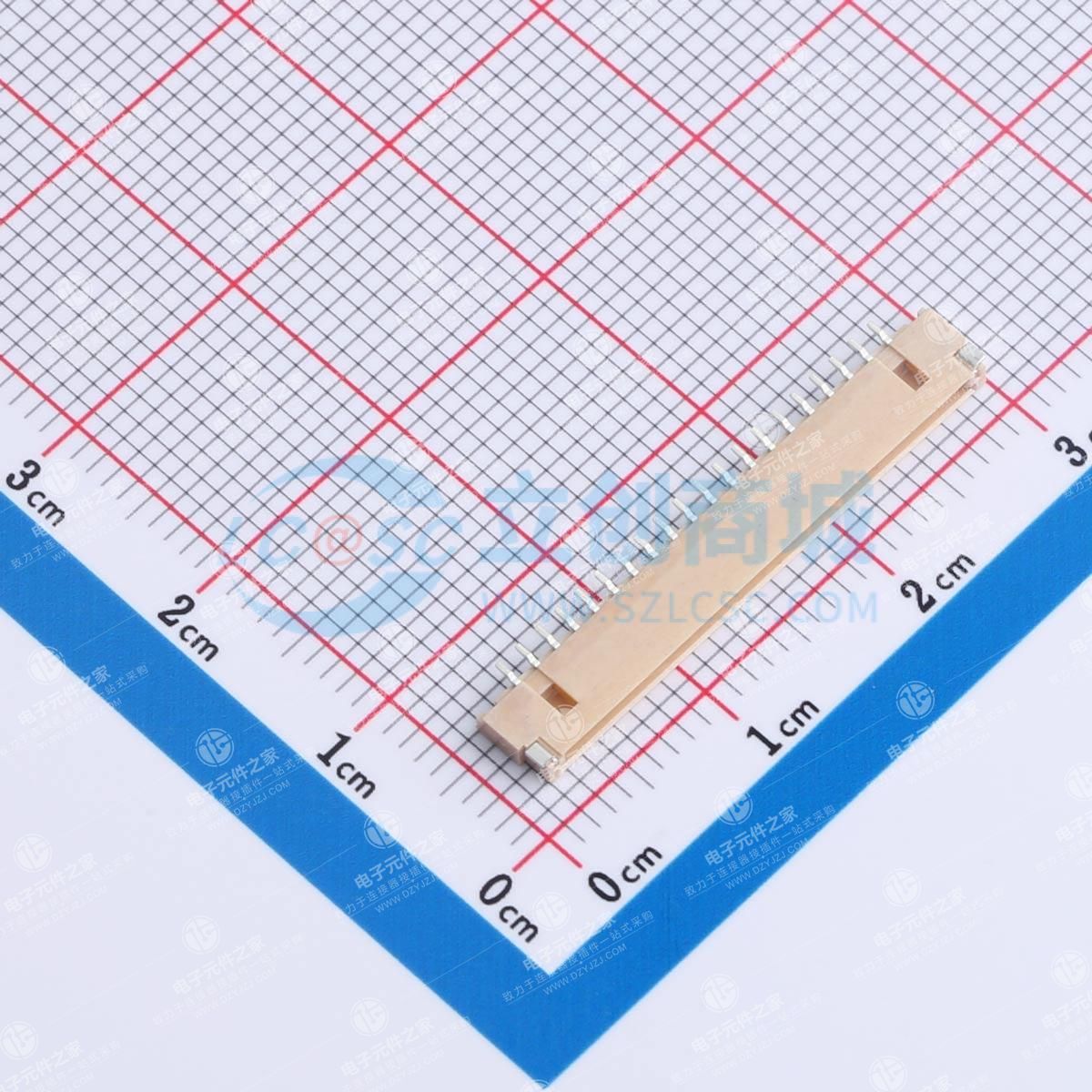 1x20P 间距:1.25mm 卧贴