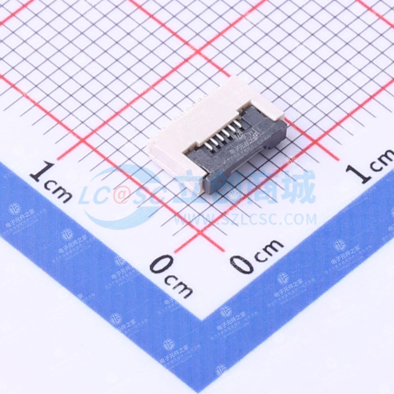 翻盖式 下接 P数:6P 间距:0.5mm
