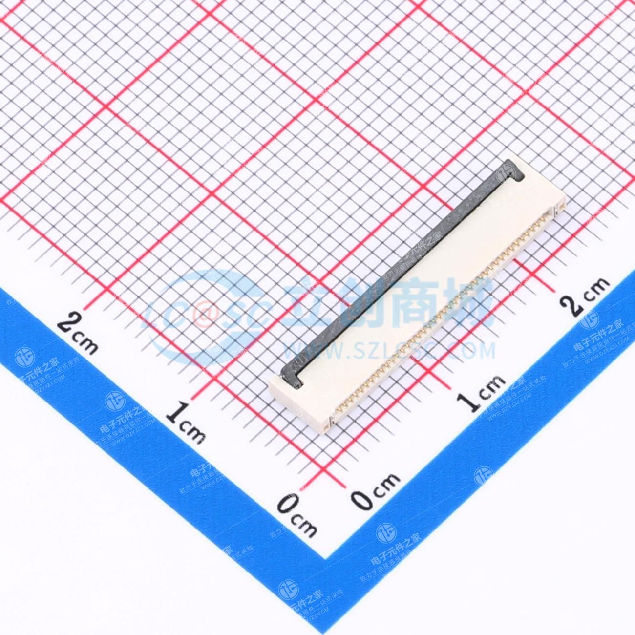 翻盖式 双侧触点/上下接 P数:40P 间距:0.5mm