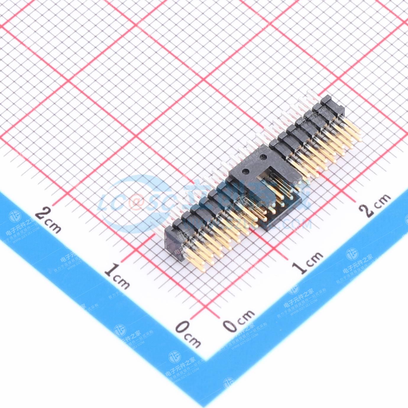2x19P 间距:1.27mm 方针 直插