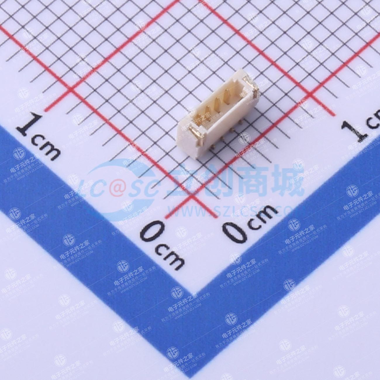 1x4P 间距:0.8mm 卧贴