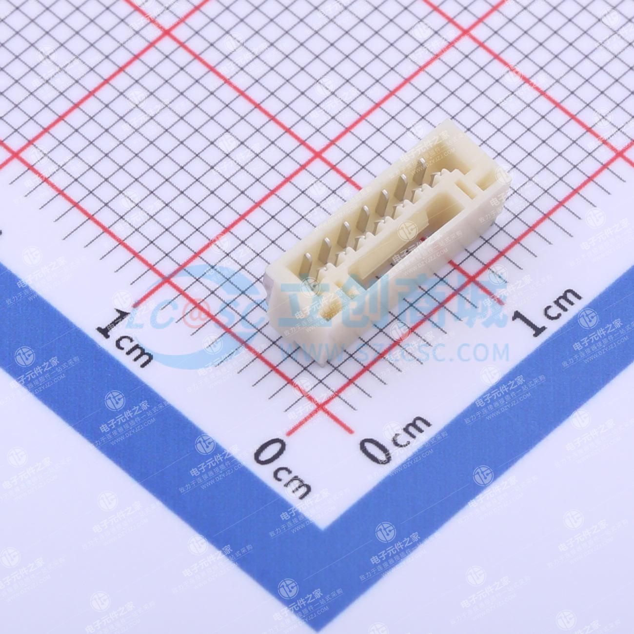 1x7P 间距:1.25mm 卧贴