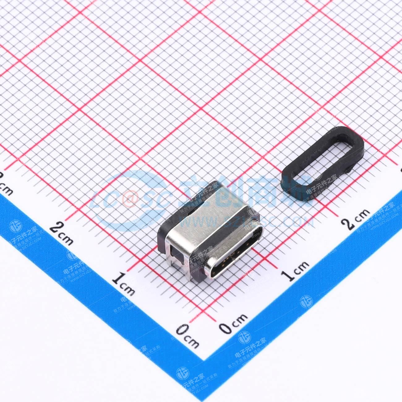 两件套,附防水圈1个 Type-C 母 卧贴