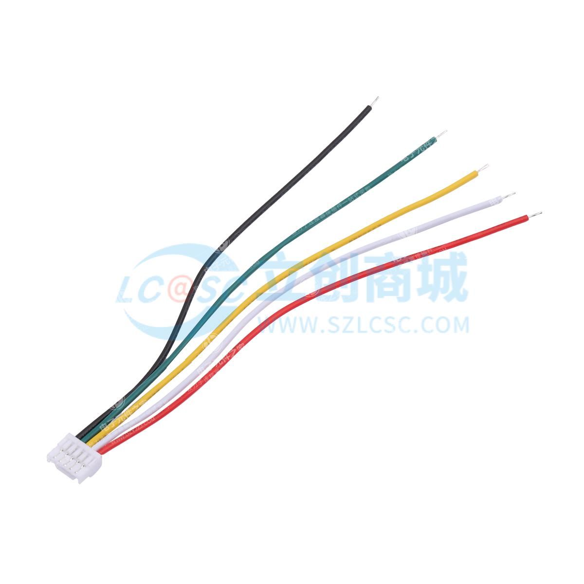 GH1.25mm-5P端子线 单头镀锡3mm 线长100mm 28AWG