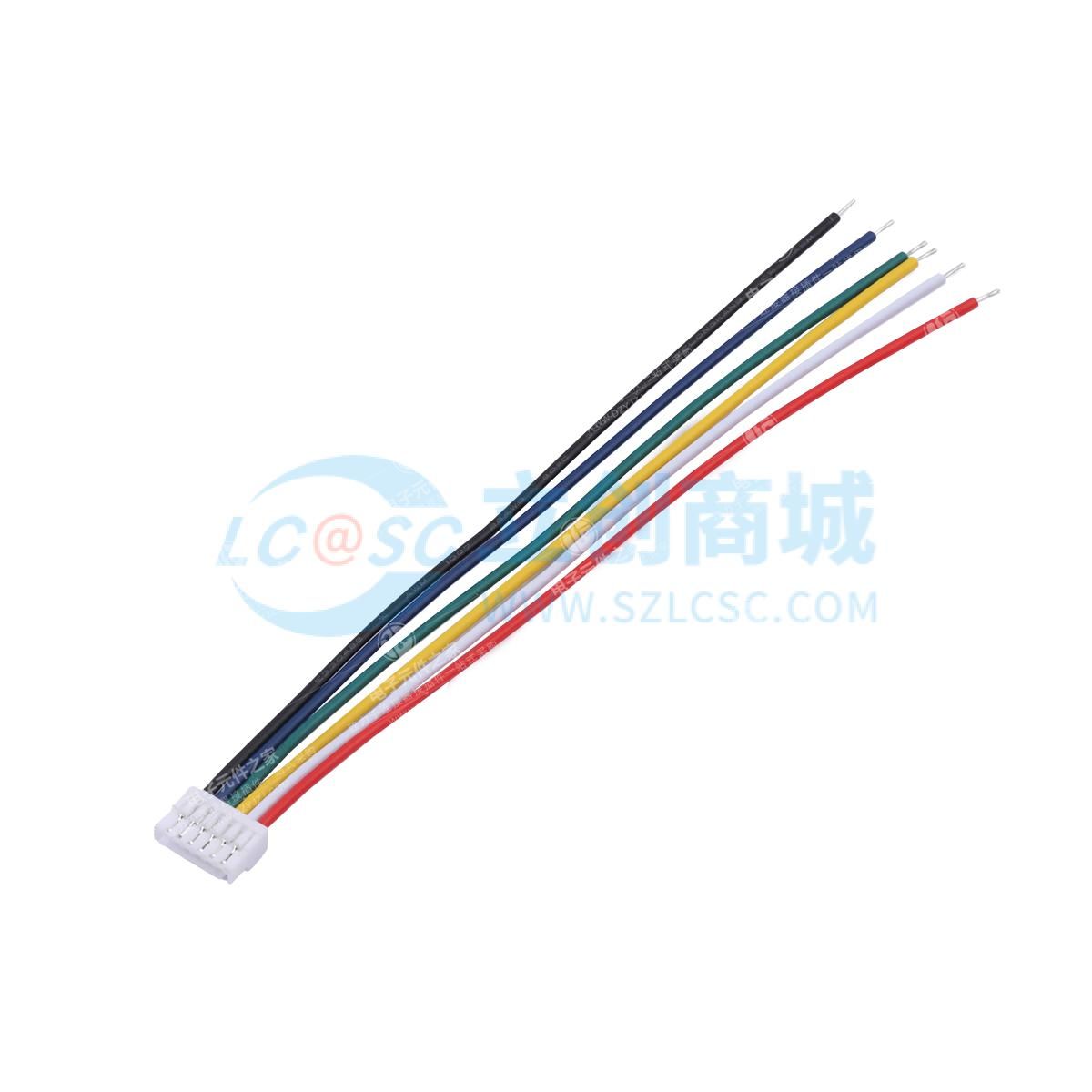 GH1.25mm-6P端子线 单头镀锡3mm 线长100mm 28AWG