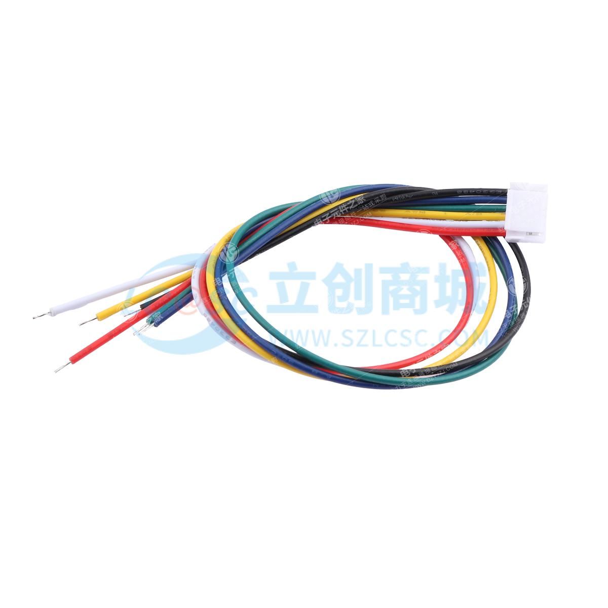 GH1.25mm-6P端子线 单头镀锡3mm 线长200mm 28AWG