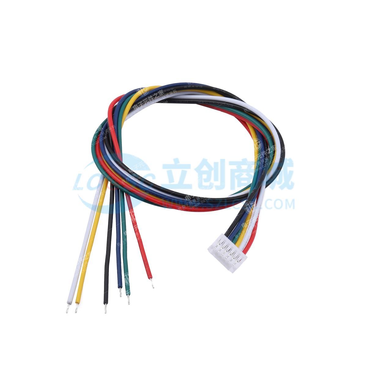 GH1.25mm-6P端子线 单头镀锡3mm 线长300mm 28AWG
