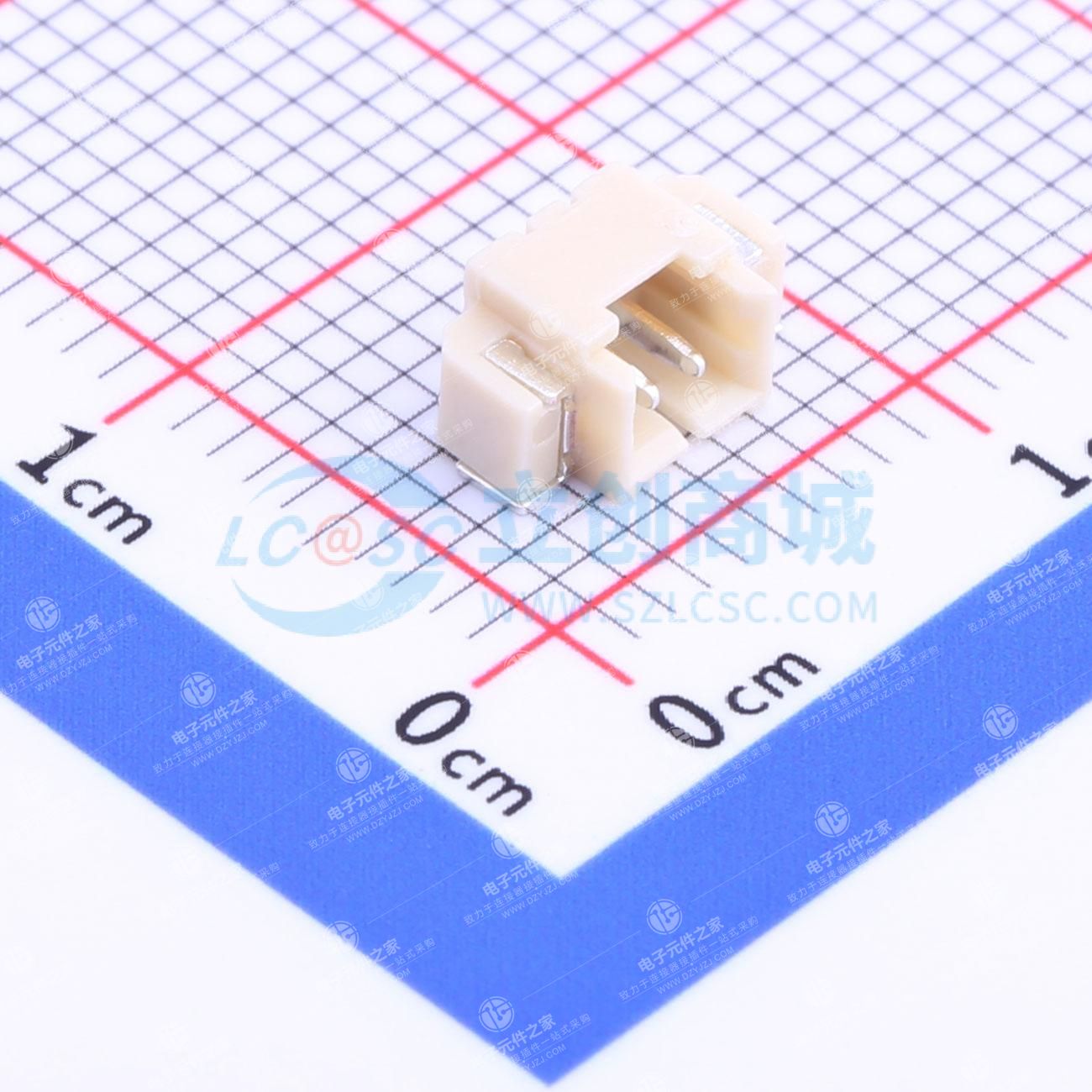 1x2P 间距:1.25mm 卧贴