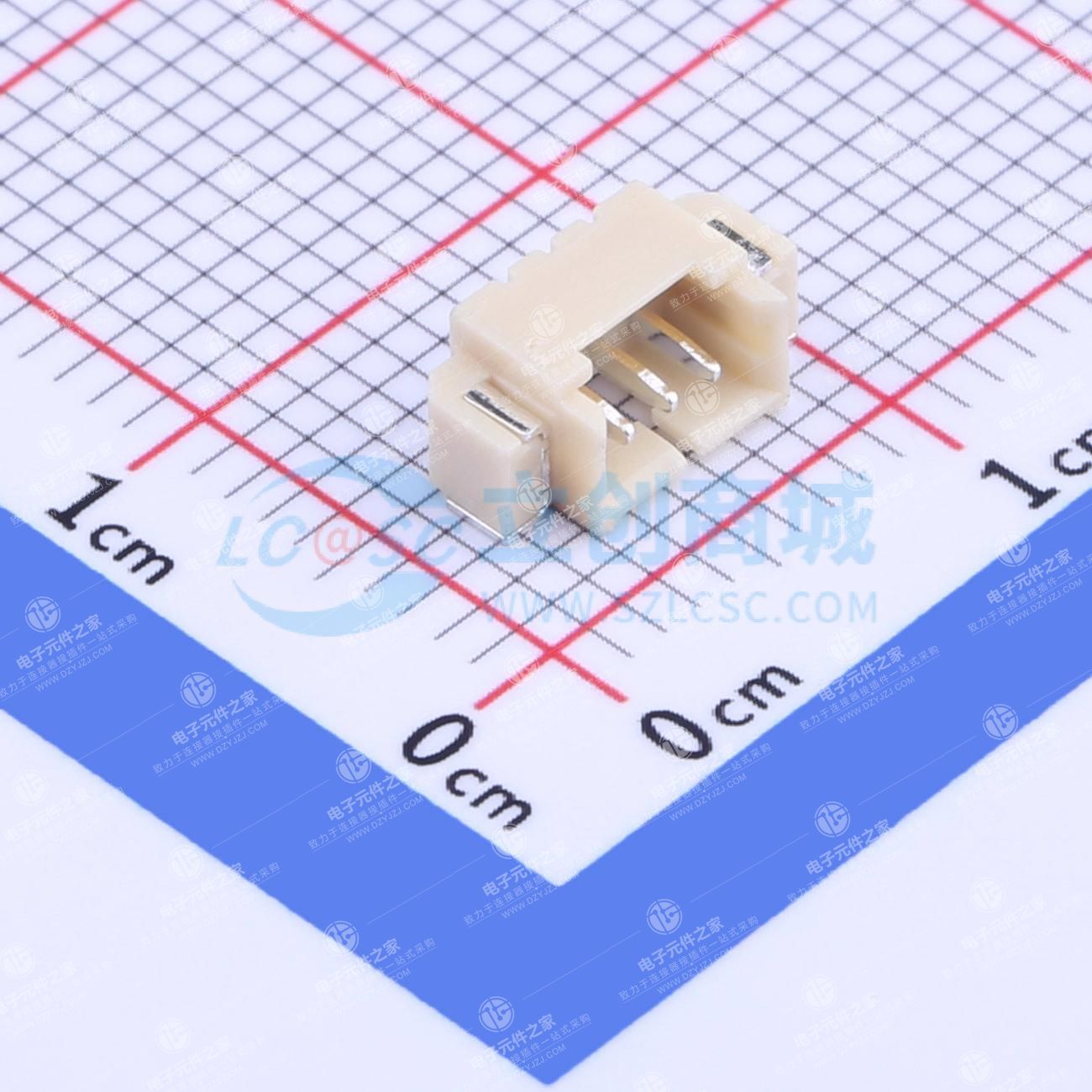 1x3P 间距:1.25mm 卧贴