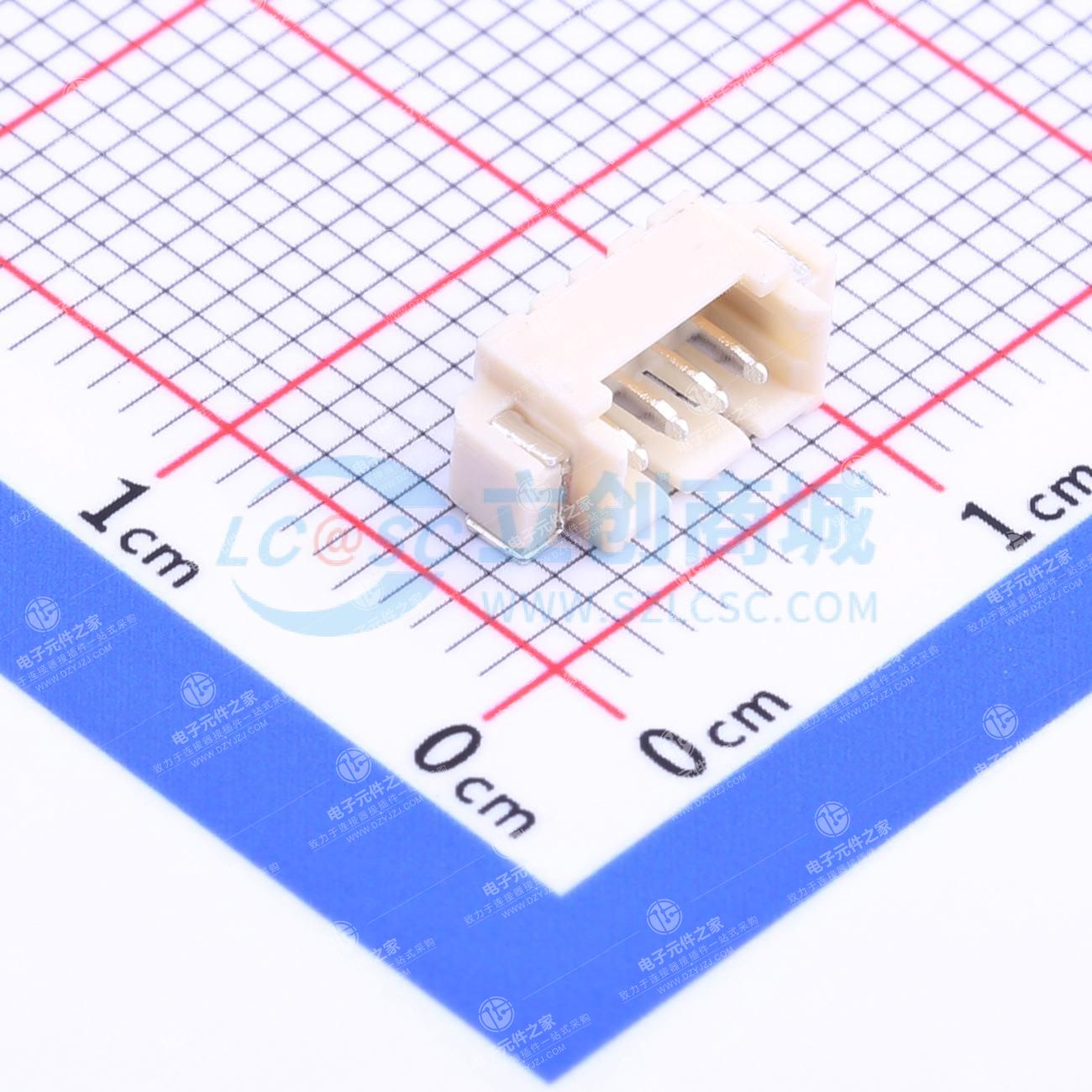 1x4P 间距:1.25mm 卧贴