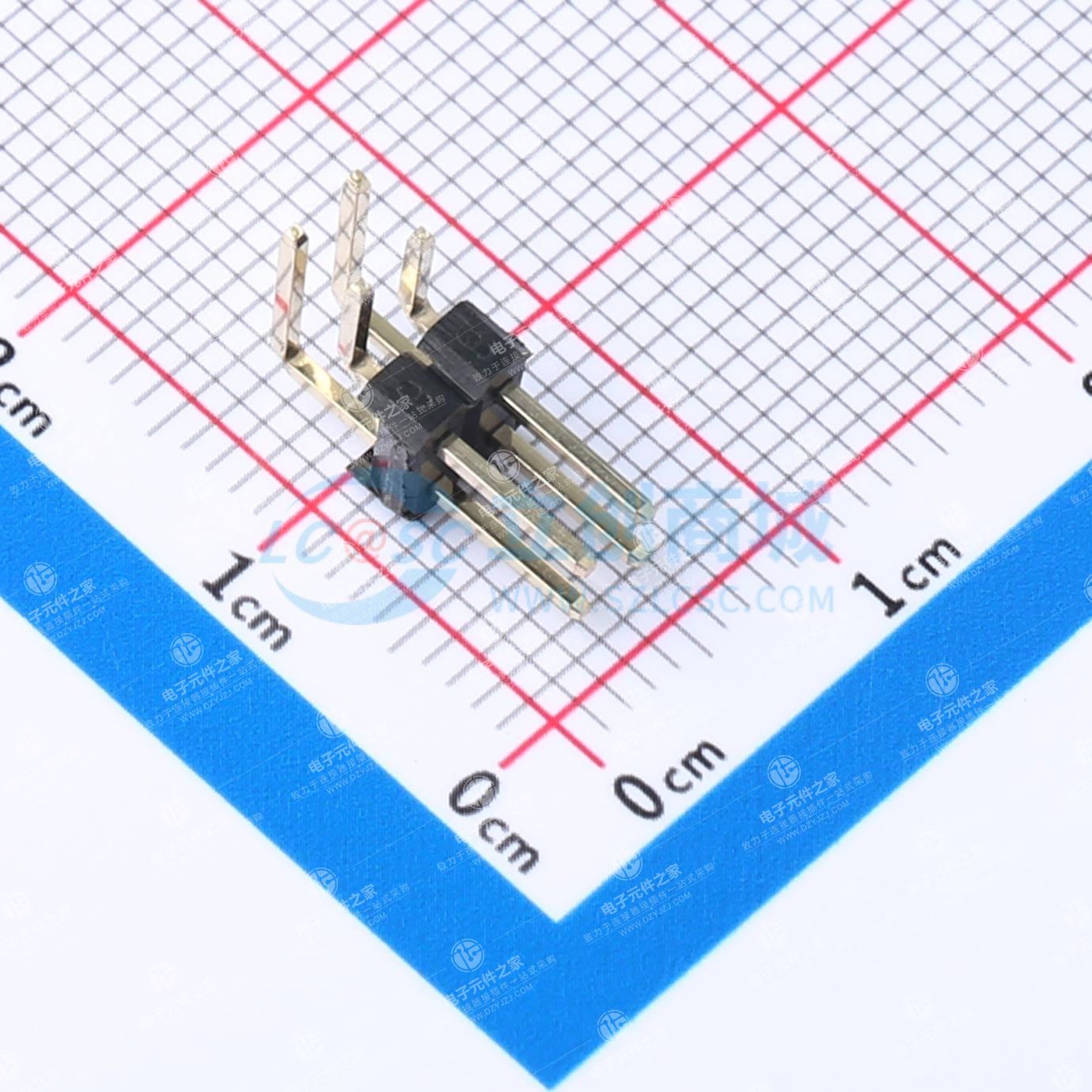 2x2P 间距:2.54mm 方针 弯插