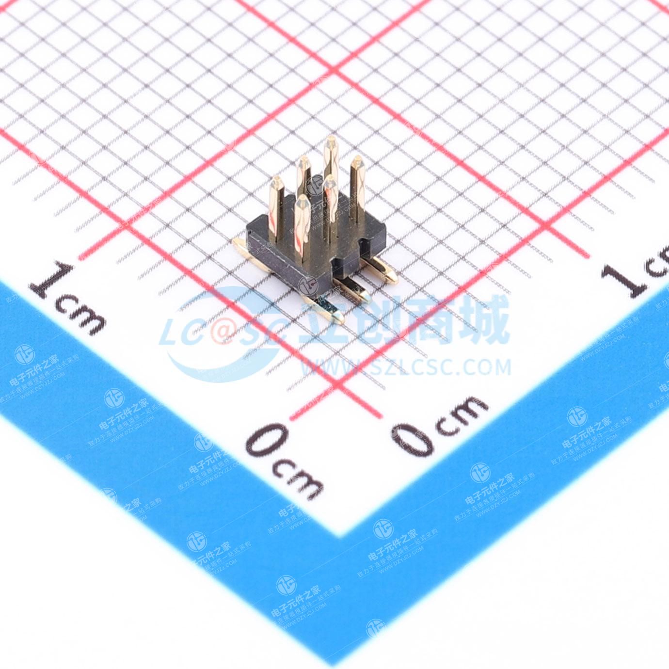2x3P 间距:1.27mm 方针 立贴