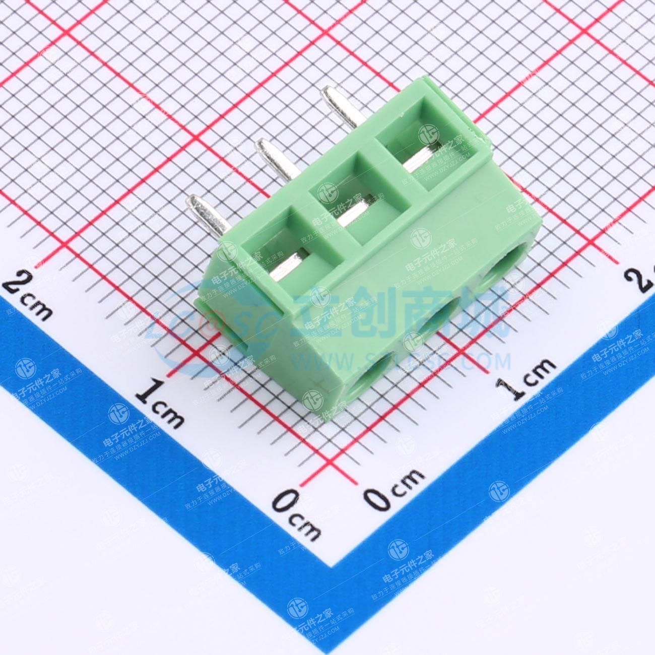 1x3P 5mm 直插 排数:1 每排P数:3