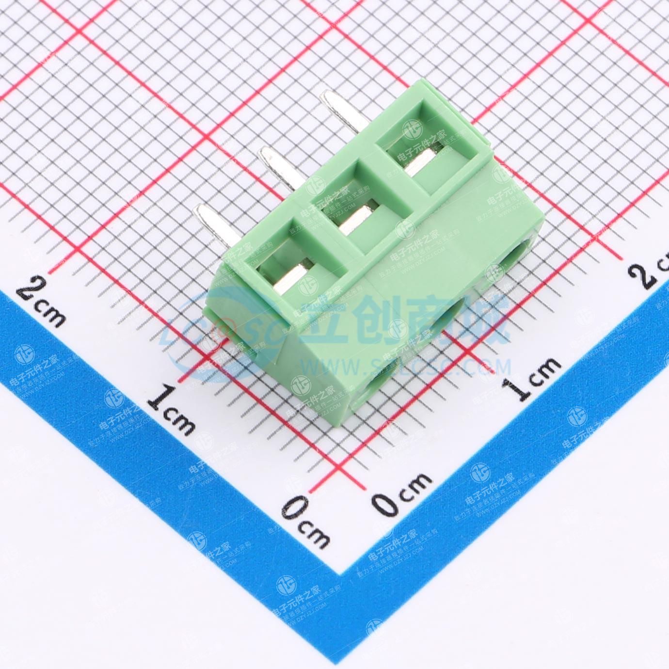 1x3P 5.08mm 直插 排数:1 每排P数:3