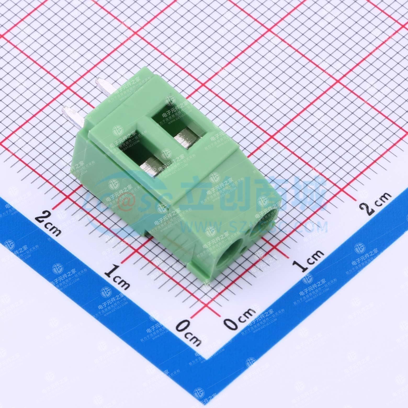 1x2P 5mm 直插 排数:1 每排P数:2