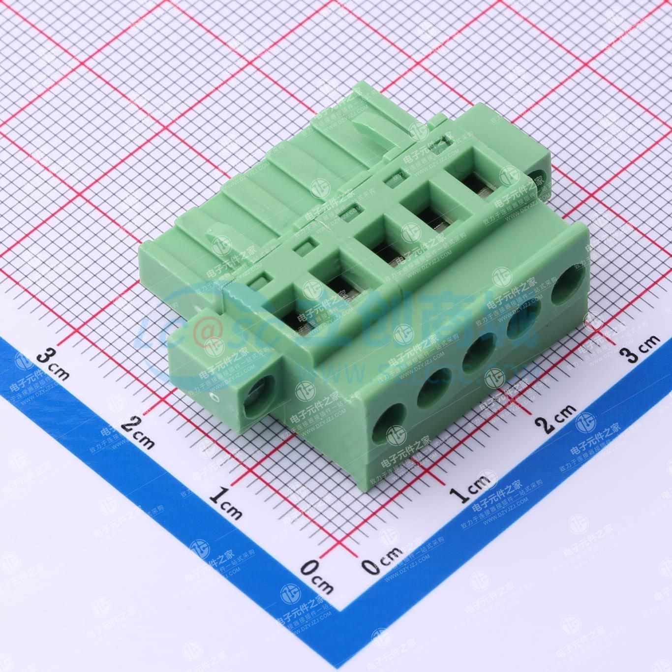 螺丝固定 1x5P 5.08mm 排数:1 每排P数:5