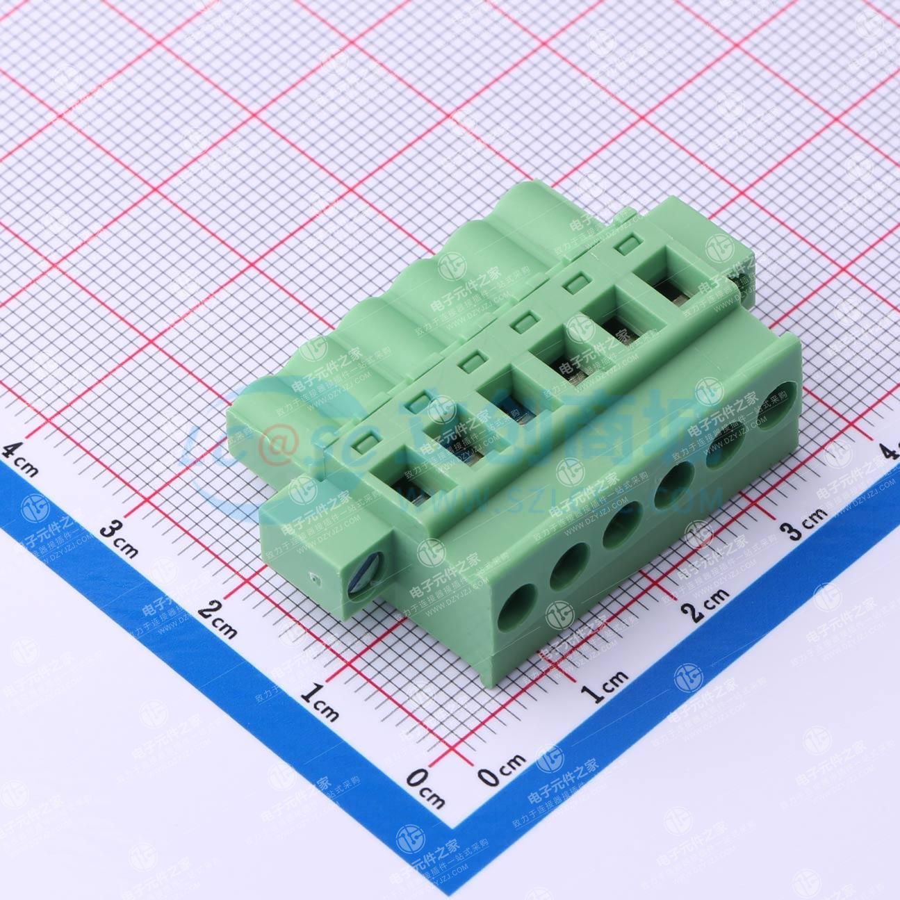 螺丝固定 1x6P 5.08mm 排数:1 每排P数:6