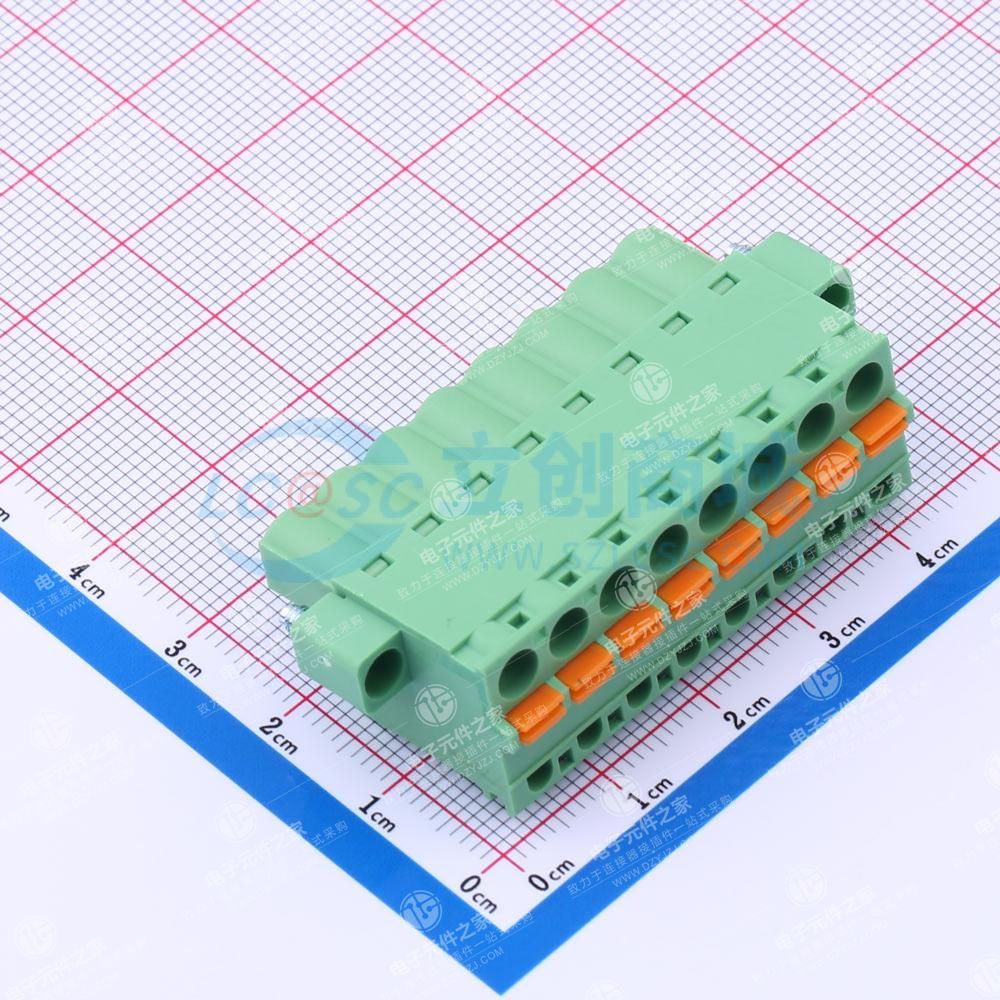 螺丝固定 1x8P 5.08mm 排数:1 每排P数:8
