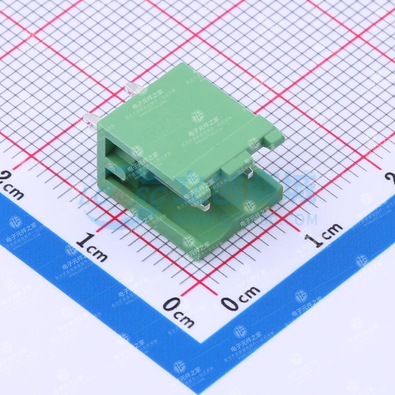 1x2P 5.08mm 排数:1 每排P数:2