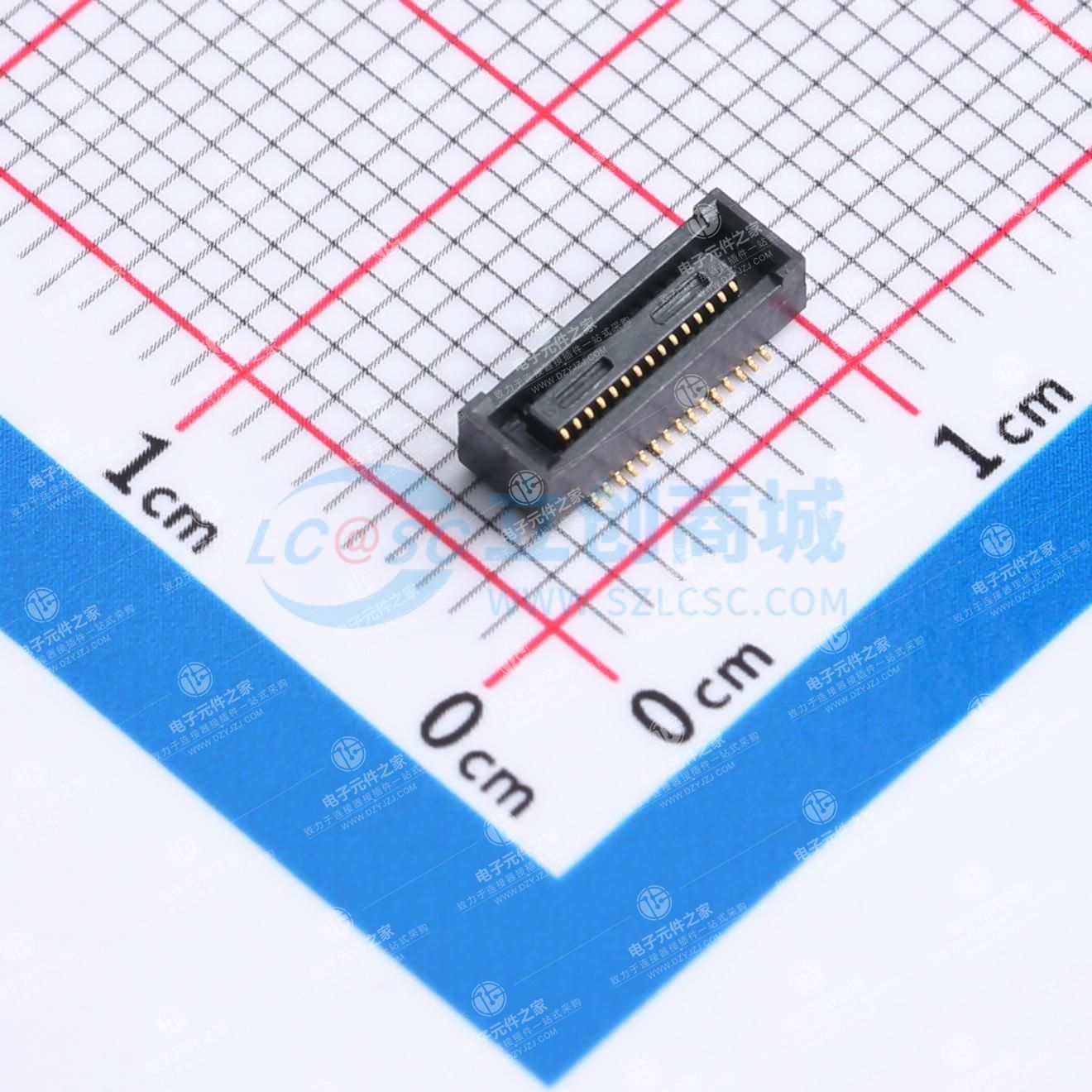 PIN:30P 间距:0.4mm 立贴