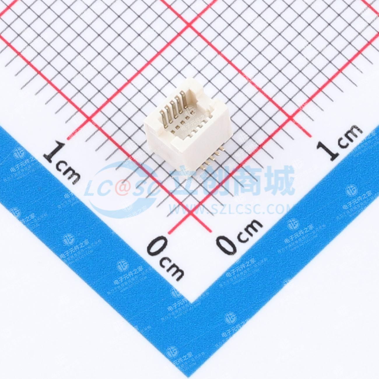 PIN:10P 间距:0.5mm 立贴