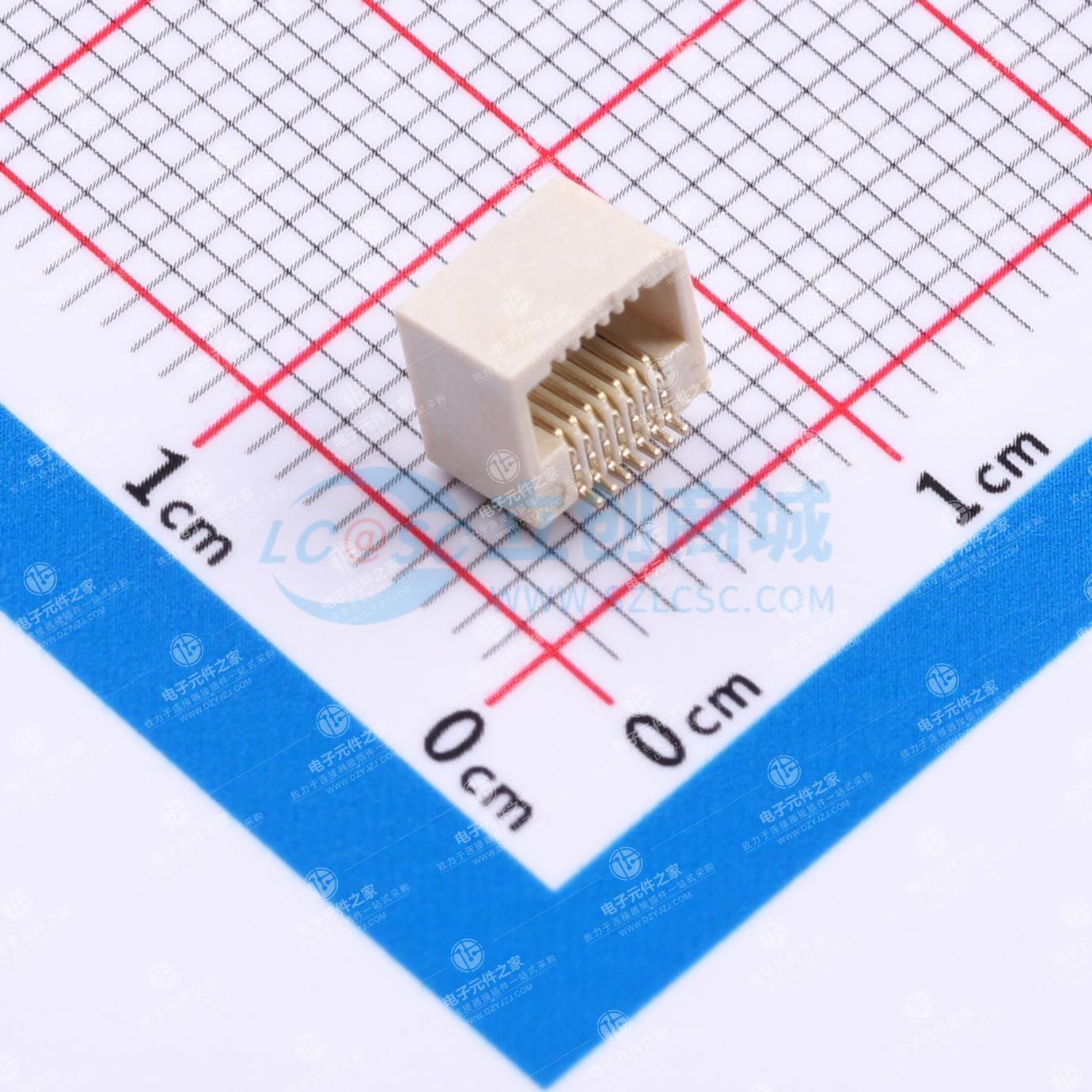 PIN:14P 间距:0.5mm 卧贴