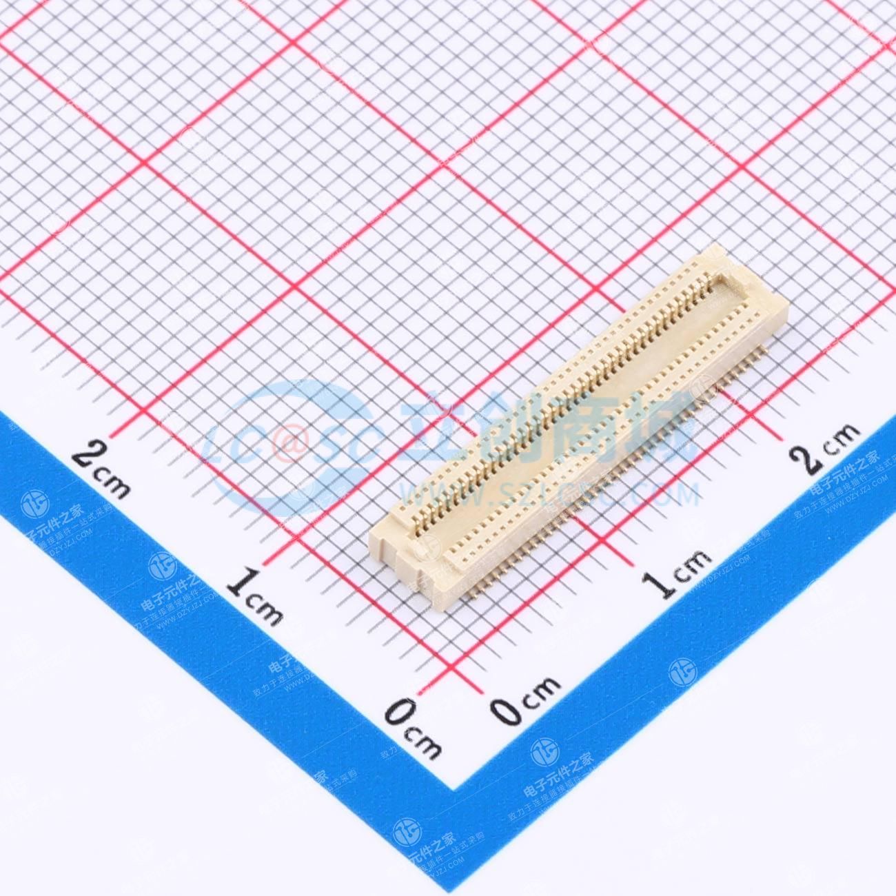 PIN:80P 间距:0.5mm 立贴