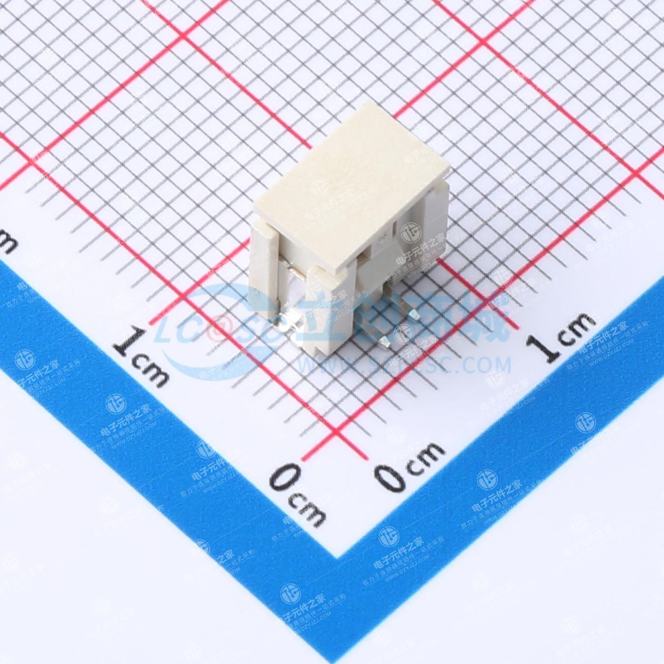 1x2P 间距:2mm 立贴