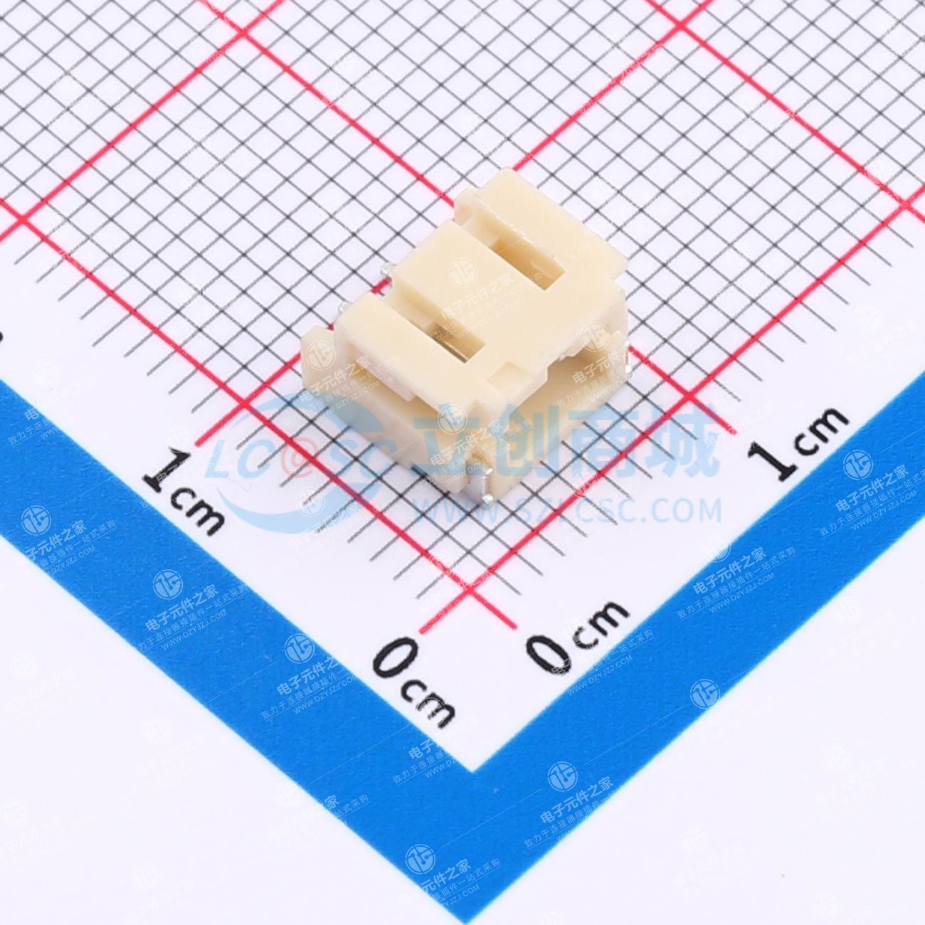 1x2P 间距:2mm 卧贴