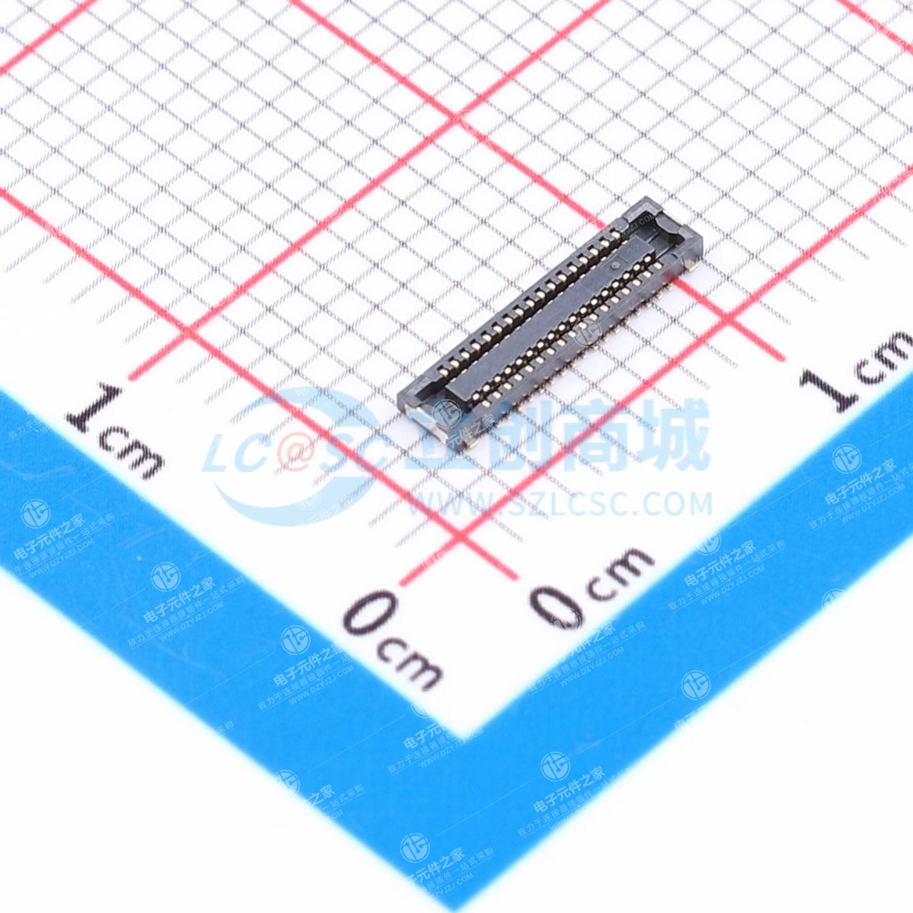 PIN:34P 间距:0.4mm 立贴