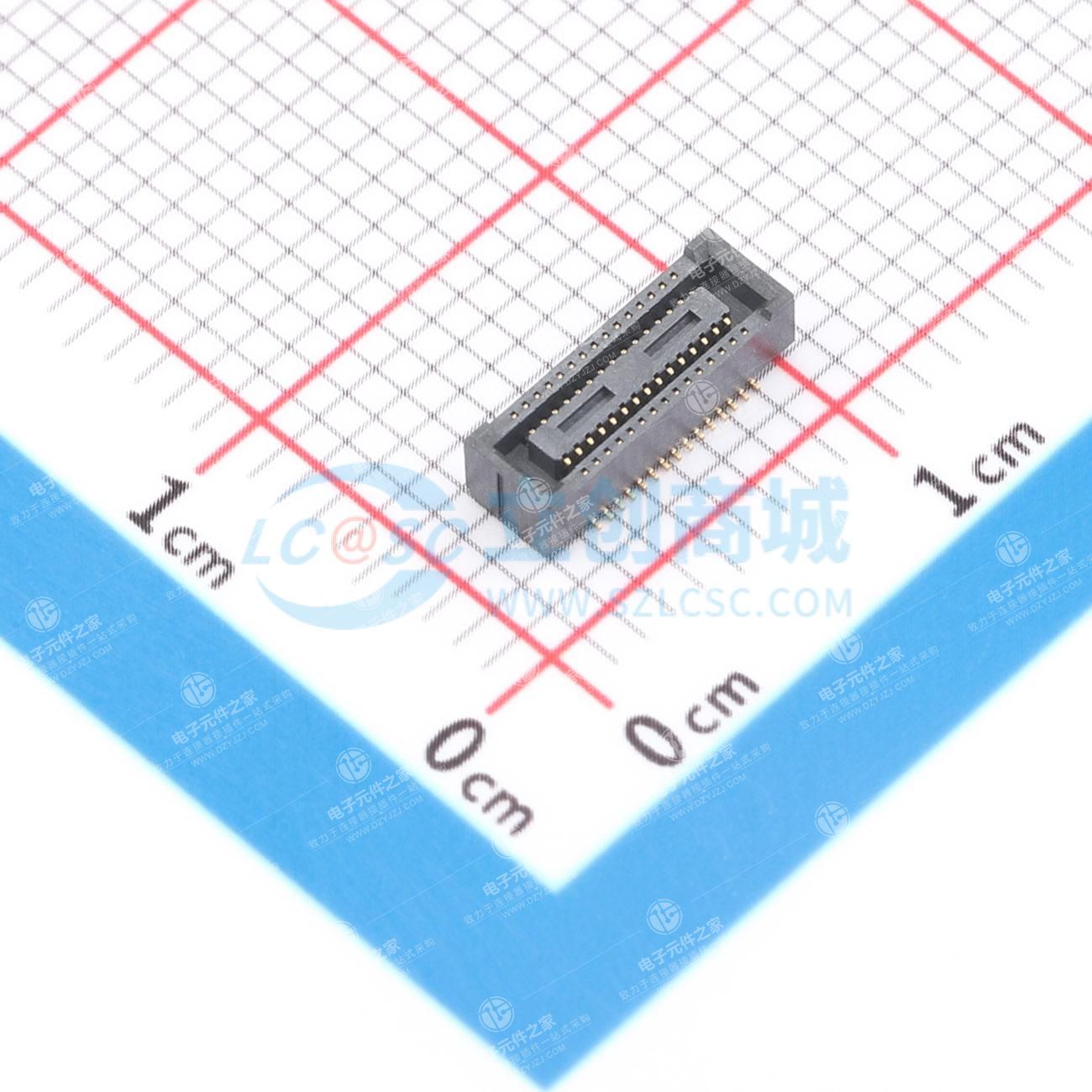 PIN:30P 间距:0.4mm 立贴