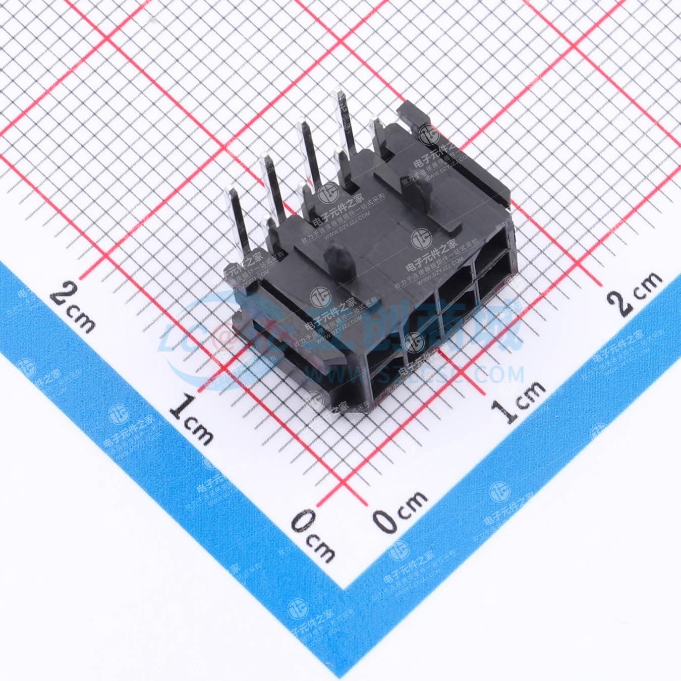 2x4P 间距:3mm 弯插
