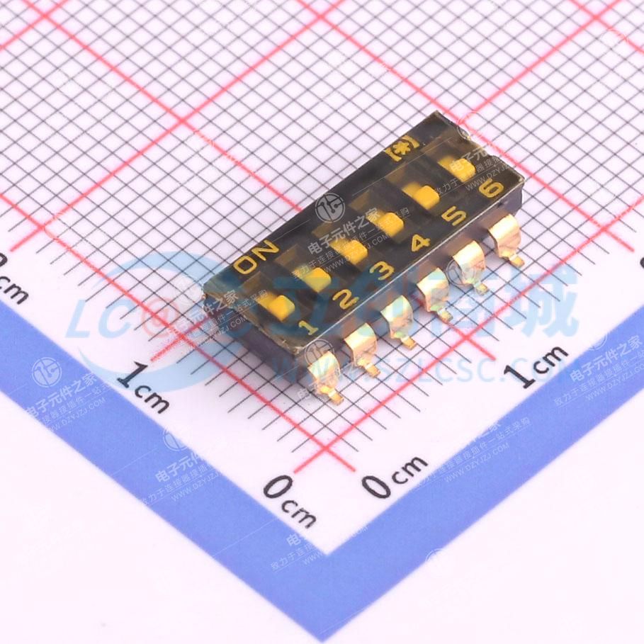 2.54mm 平拨,凹槽式 6位