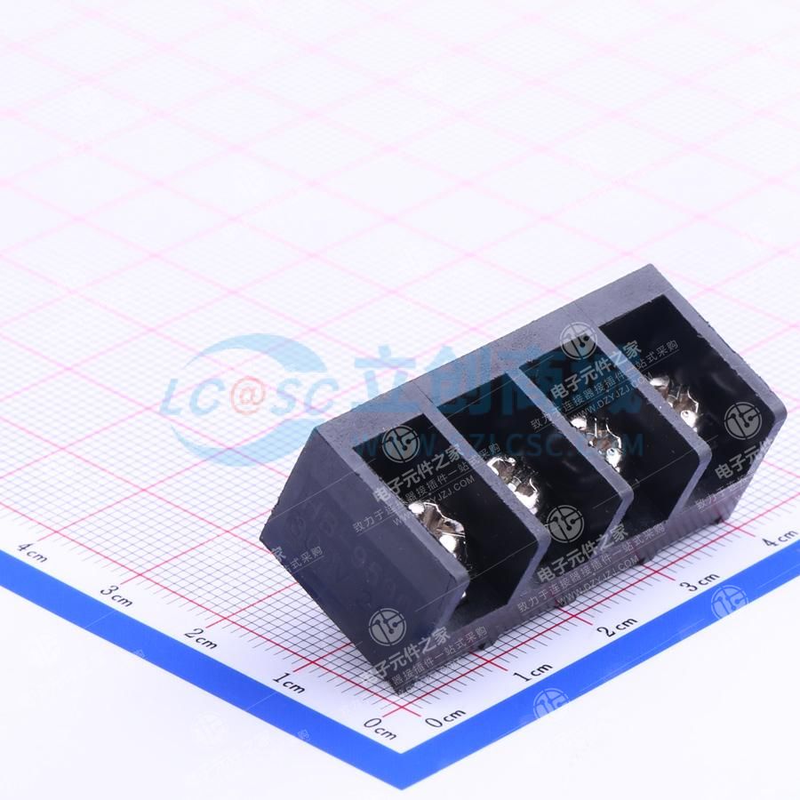 9.5mm 1x4P 直插 边脚 排数:1 每排P数:4