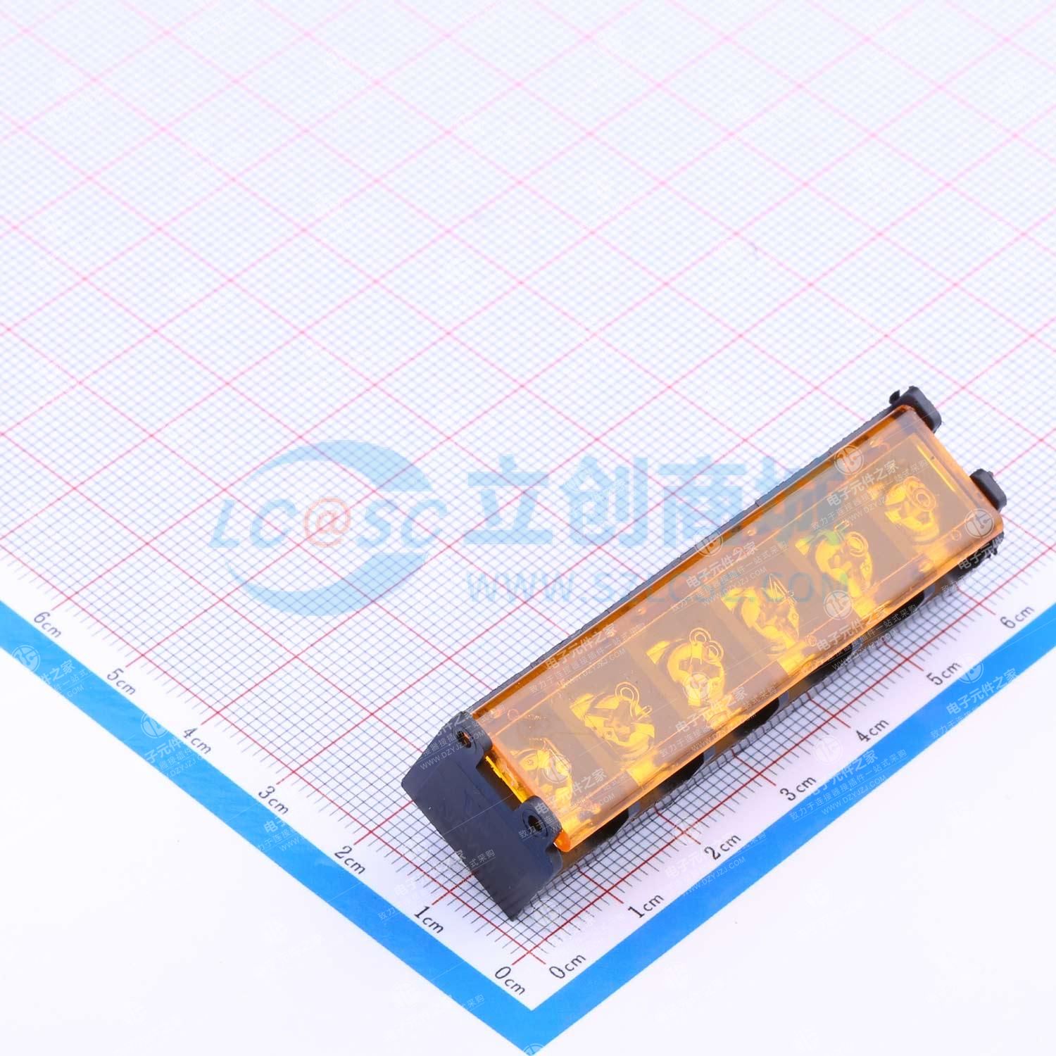 9.5mm 1x6P 直插 边脚 排数:1 每排P数:6