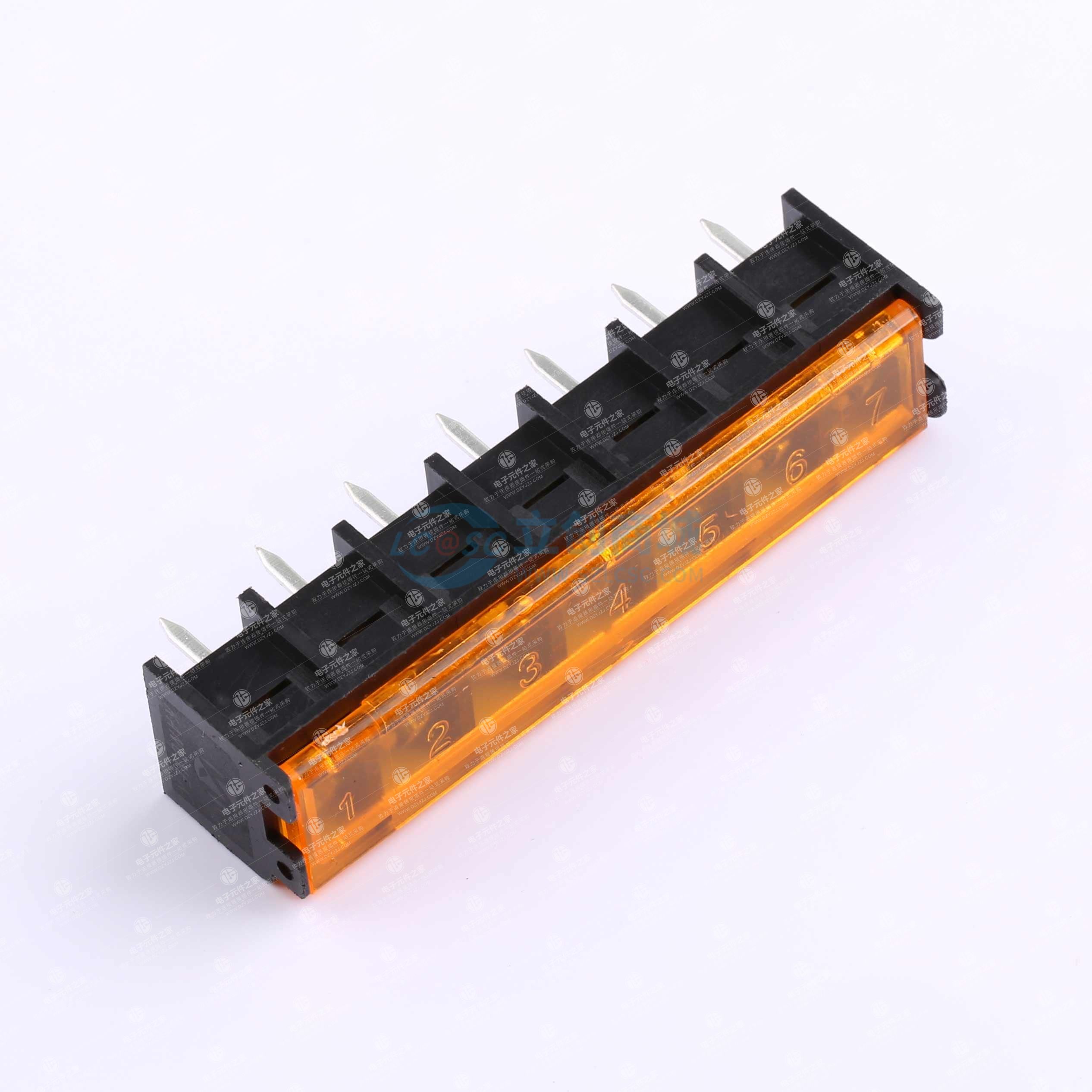 9.5mm 1x7P 直插 边脚 排数:1 每排P数:7