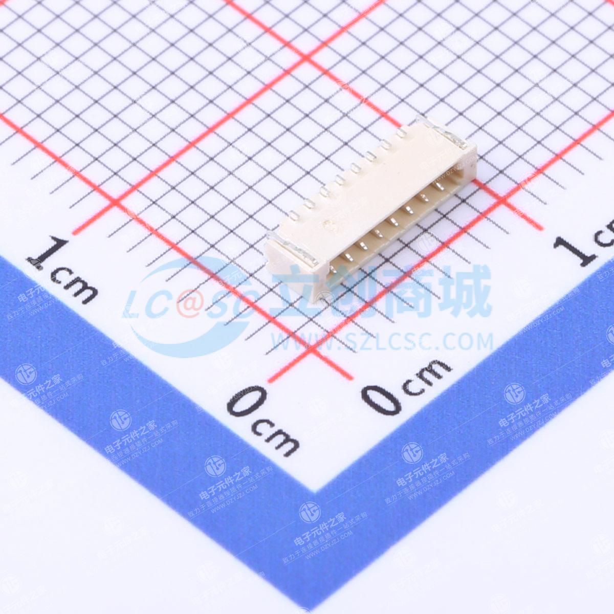 1x8P 间距:0.8mm 卧贴