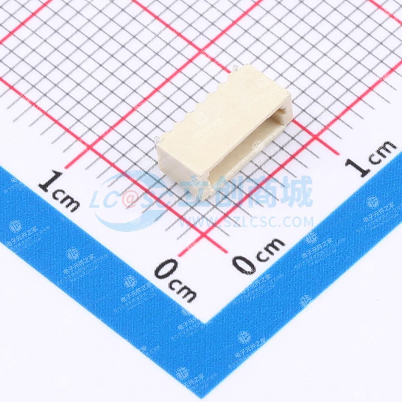1x6P 间距:1mm 卧贴 系列:SH
