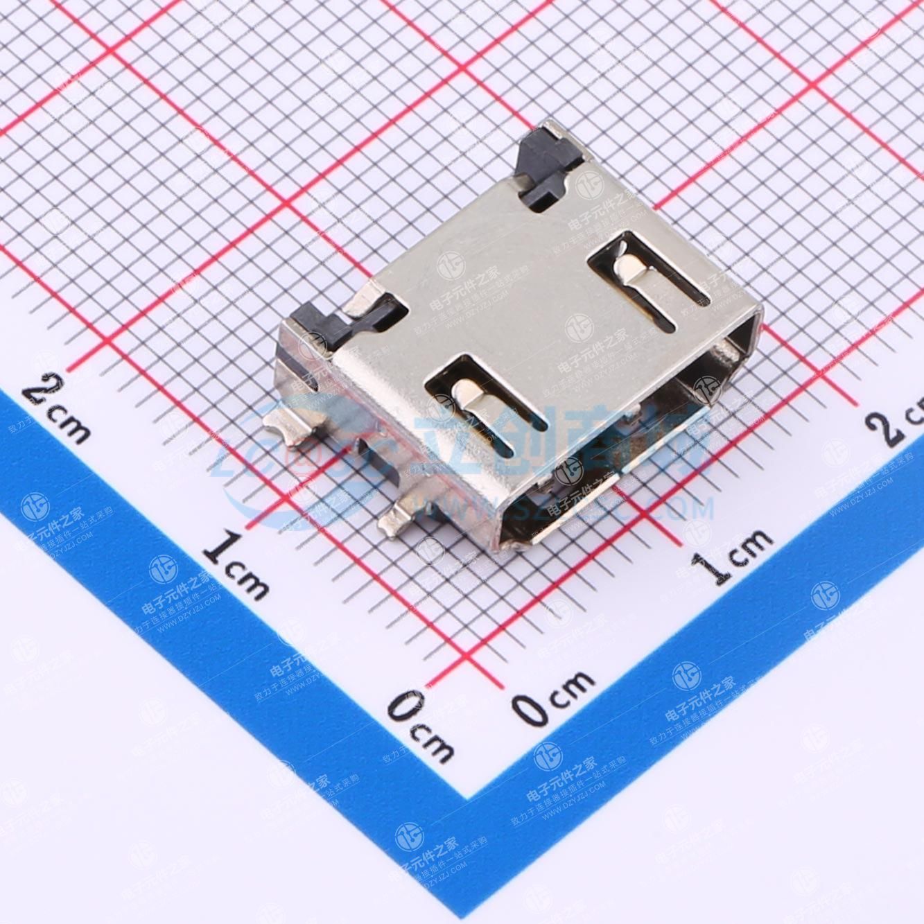 高清座 HDMI座 HDMI 全贴无柱 19PIN A型前插后贴HDMI插座 全贴无柱 铁 编带