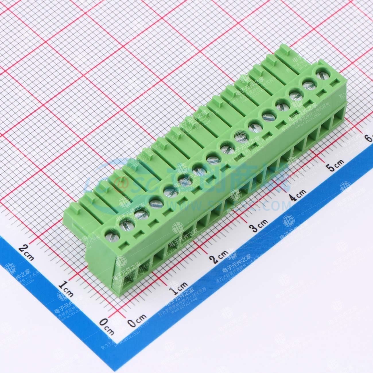 1x16P 3.81mm 排数:1 每排P数:16