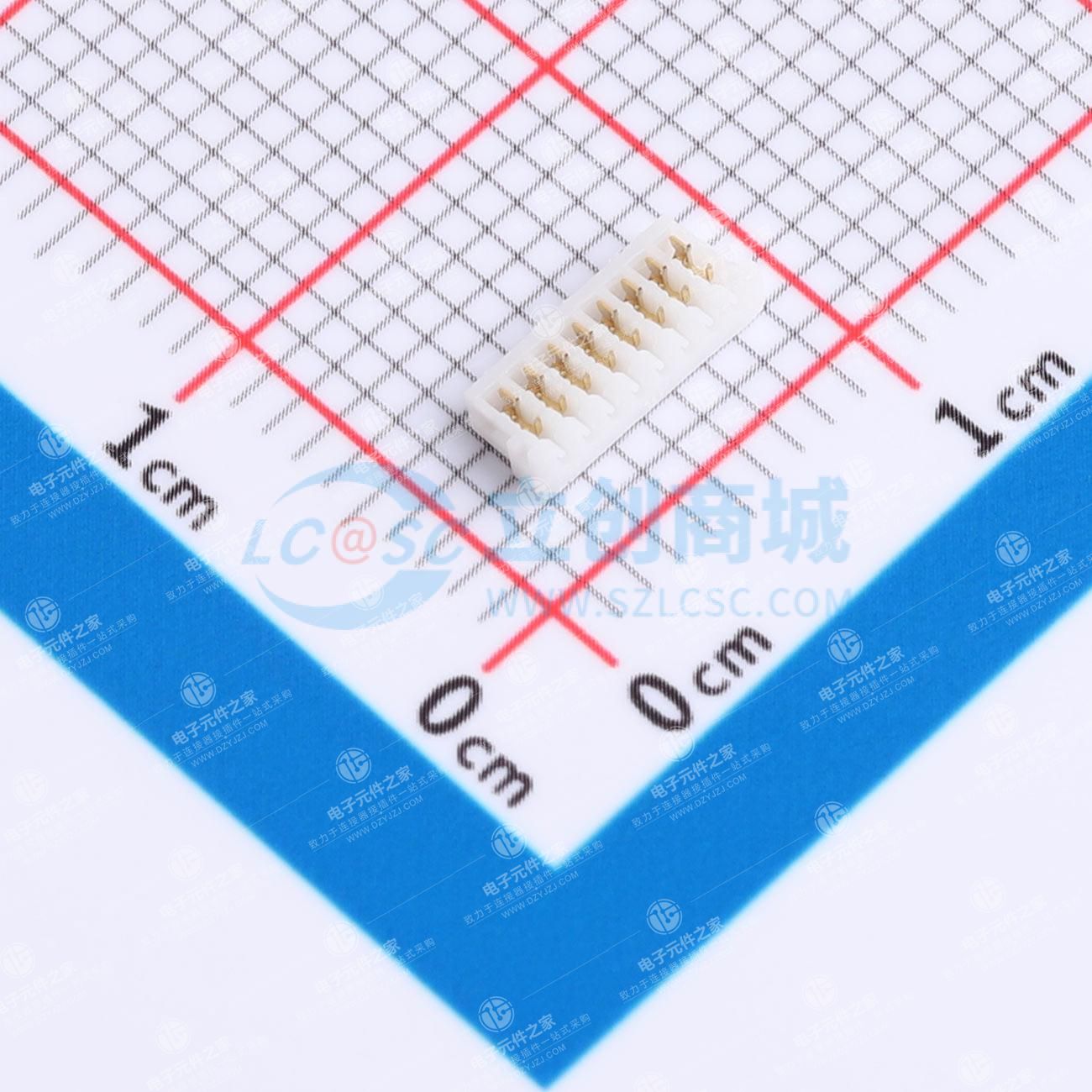 0.8mm 1x8P 排数:1 每排P数:8